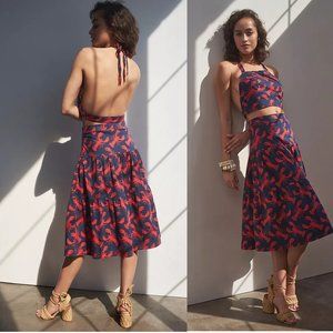 NWOT Eva Franco / anthropologie | lobster 🦞 skirt set | 00P